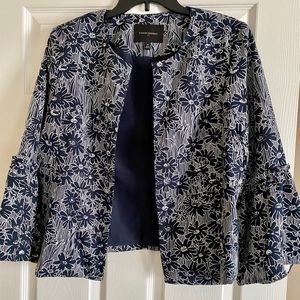 Banana Republic Navy and White Floral Jacket